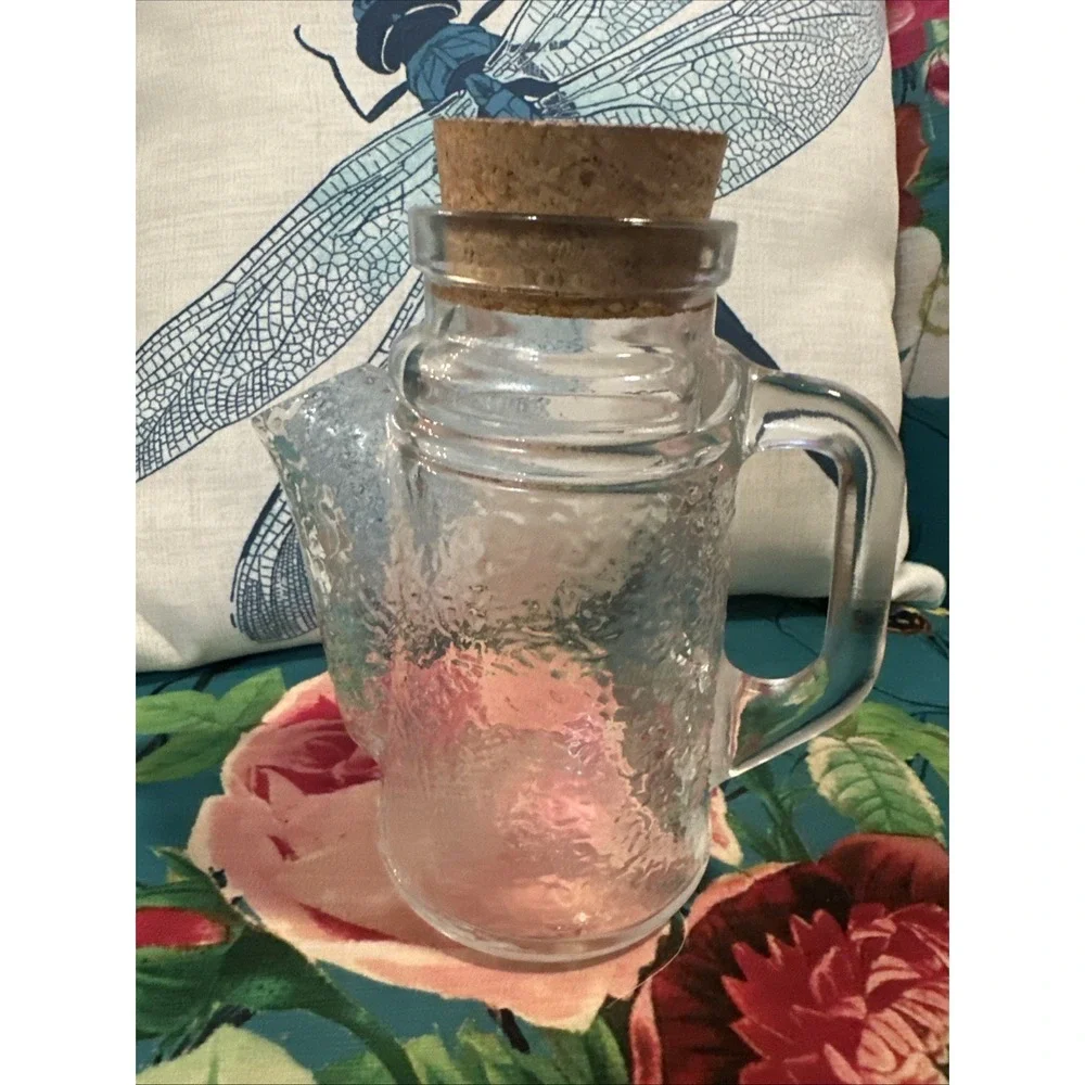 Vintage Textured JAR WMF Clear Glass Peanut Jar from Germany with Original Cork